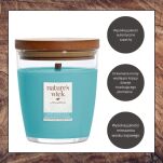 Fresh Water & Moss - Woodwick - średnia świeca z drewnianym knotem - seria Nature's Wick. - 3