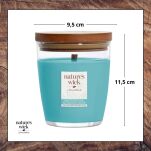 Fresh Water & Moss - Woodwick - średnia świeca z drewnianym knotem - seria Nature's Wick. - 4