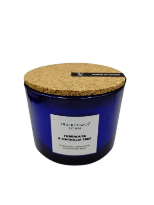 Tuberose & Magnolia Tree- Vila Hermanos - świeca zapachowa 350g - seria Apothecary Cobalt Blue