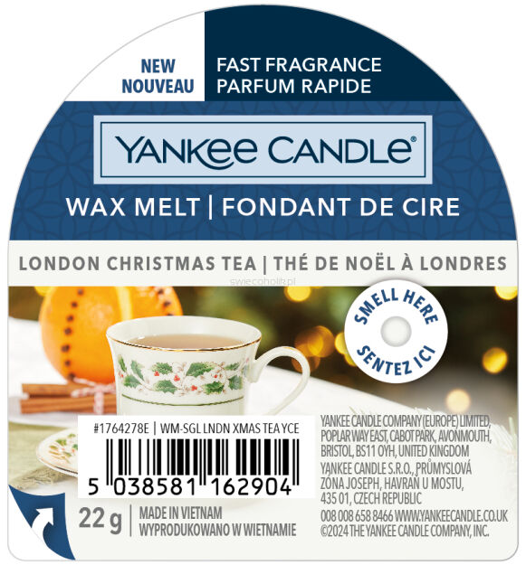 London Christmas Tea - Yankee Candle Signature - wosk zapachowy 