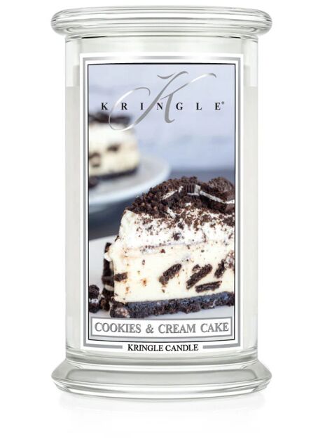 Kringle Candle Cookies & Cream Cake - duża świeca zapachowa 624 g 2 knoty