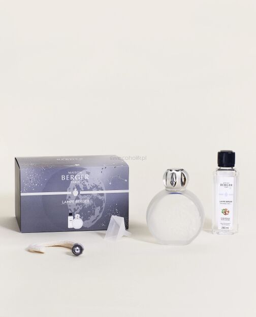 Zestaw prezentowy - Maison Berger - lampa katalityczna Astral Frosted + esencja White Cashmere 250 ml