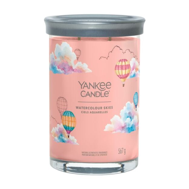 Watercolour Skies - Yankee Candle Signature - duży tumbler z dwoma knotami 