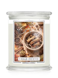 Kringle Candle Cedar Incense - duża świeca zapachowa 3 knoty 624 g