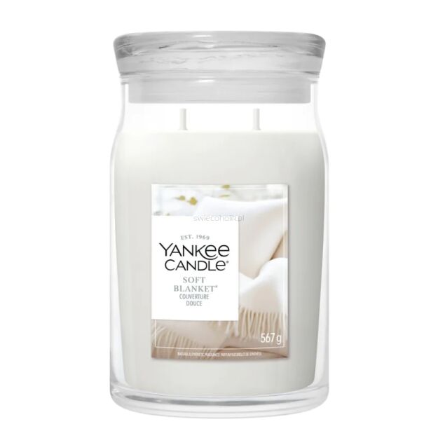 Yankee Candle Soft Blanket - duża świeca zapachowa 567 g