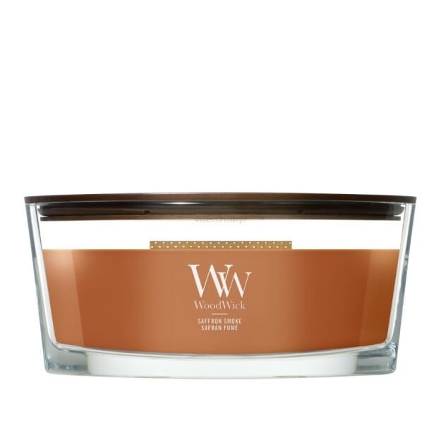 WoodWick Saffron Smoke - świeca zapachowa elipsa 453g