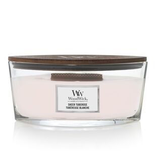 Sheer Tuberose - Woodwick - świeca elipsa z drewnianym knotem - nowość 2023