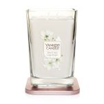 Sheer Linen Yankee Candle duża kwadratowa świeca Elevation z dwoma knotami - 2