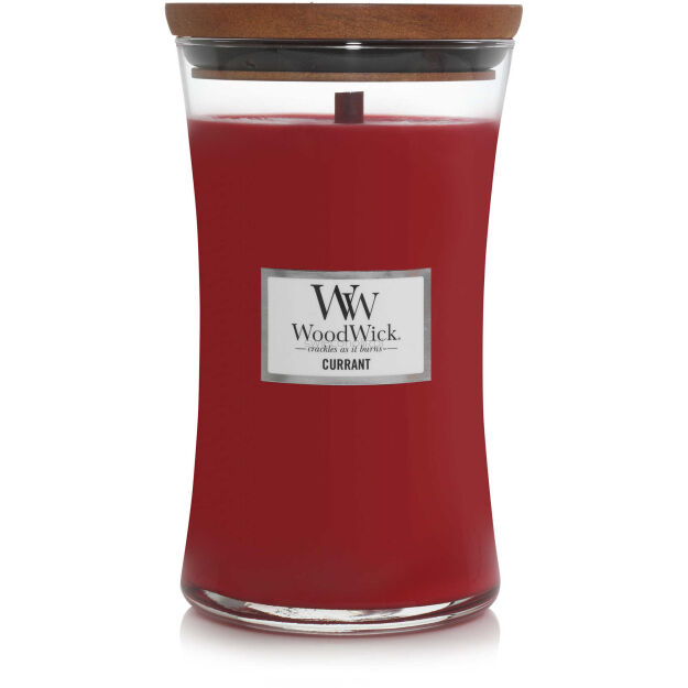 Currant - Woodwick duża świeca zapachowa z drewnianym knotem