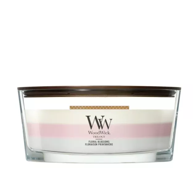 WoodWick Floral Blossoms - świeca zapachowa elipsa Trilogy 453g