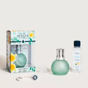 Zestaw prezentowy - Maison Berger - lampa katalityczna Disco Mint + esencja Zest of Verbena 250 ml