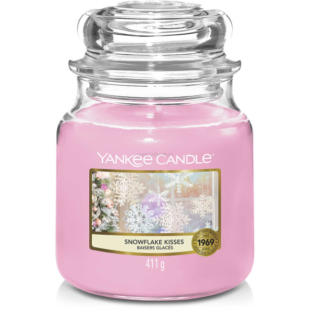 Snowflake Kisses - Yankee Candle - średnia świeca zapachowa