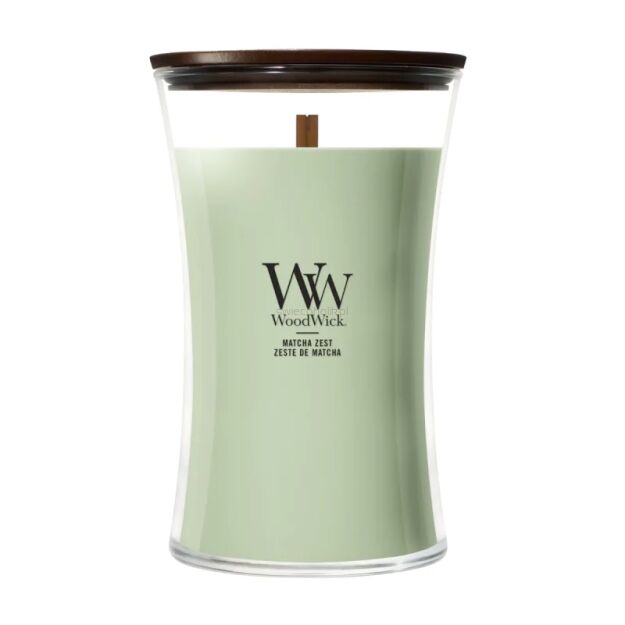 WoodWick Matcha Zest duża świeca zapachowa z drewnianym knotem 610 g