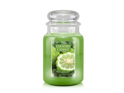Fresh Bergamot  - Country Candle - duża świeca zapachowa z dwoma knotami (737g)