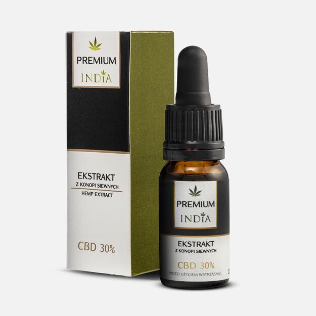 CBD 30% (ekstrakt) Premium - India Cosmetics - olej konopny 10ml