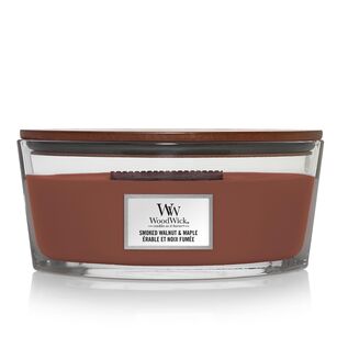 Smoked Walnut & Maple - Woodwick - świeca elipsa z drewnianym knotem - nowość 2021