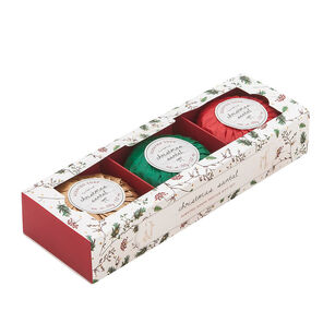 Castelbel - Christmas Santal Pleat Soap Set - zestaw luksusowych mydeł 3 x 150g - seria Frosty Xmas