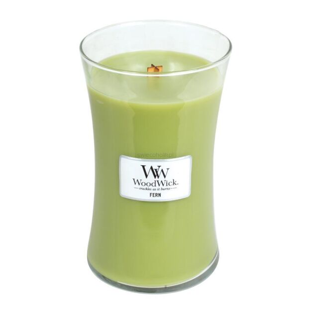 Fern Woodwick - duża świeca zapachowa z drewnianym knotem