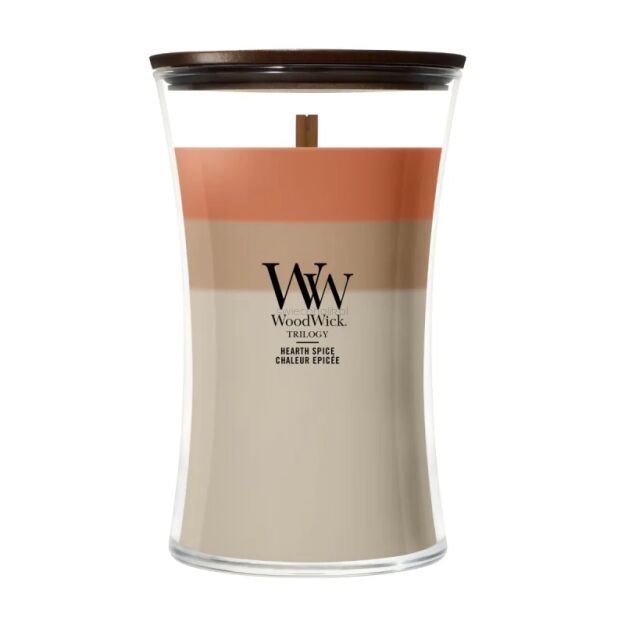 WoodWick Hearth Spice Trilogy – duża świeca zapachowa 610 g