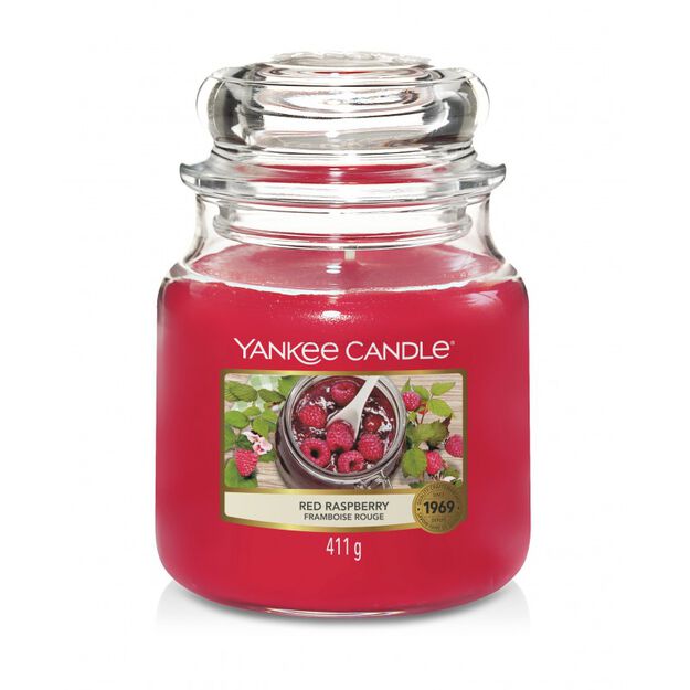 Red Raspberry Yankee Candle - średnia świeca zapachowa