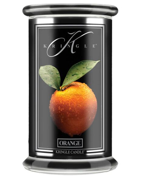 Orange - Kringle Candle - duża świeca z dwoma knotami (624g) - seria Reserve