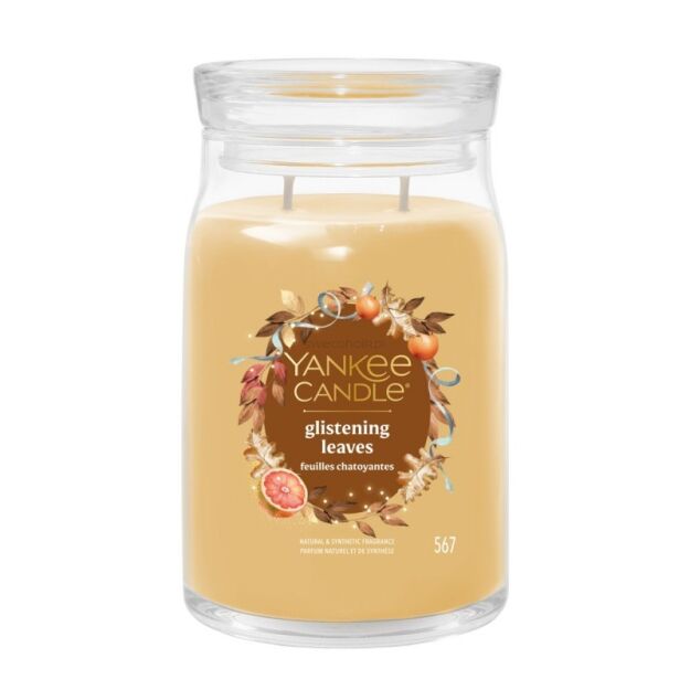 Glistening Leaves - Yankee Candle Signature - duża świeca zapachowa z dwoma knotami 