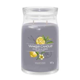 Black Tea & Lemon - Yankee Candle Signature - duża świeca z dwoma knotami - nowość 2022