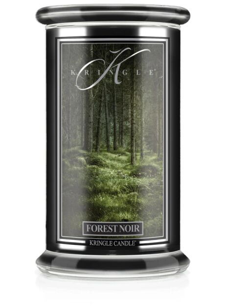 Forest Noir - Kringle Candle - duża świeca z dwoma knotami (624g) - seria Reserve