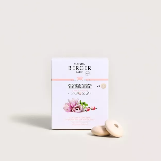 Maison Berger Underneath the Magnolias - wkład zapachowy do dyfuzora samochodowego 2 szt.