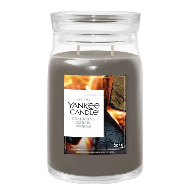 Yankee Candle Crackling Embers – duża świeca zapachowa Signature 567 g