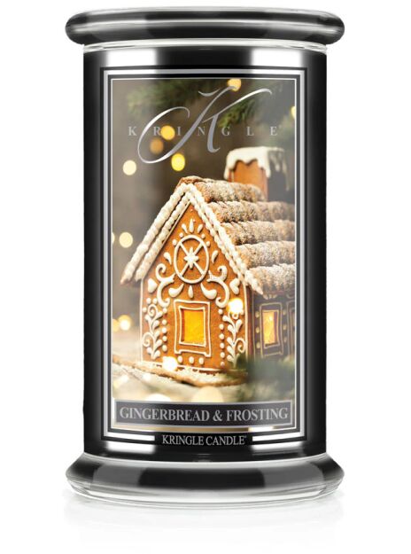 Gingerbread & Frosting - Kringle Candle - duża świeca z dwoma knotami (624g) - seria Reserve