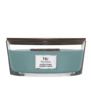 Evergreen Cashmere - Woodwick - świeca elipsa z drewnianym knotem - nowość 2023