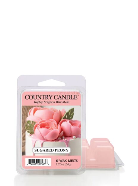 Sugared Peony - Country Candle - wosk zapachowy 64 gram