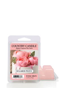 Sugared Peony - Country Candle - wosk zapachowy 64 gram