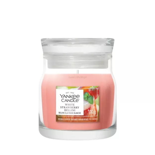 Yankee Candle White Strawberry Bellini - mała świeca zapachowa 110g