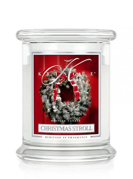 Kringle Candle - Christmas Stroll -średnia klasyczna świeca zapachowa (411g)