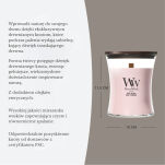 WoodWick Rose Blush średnia świeca zapachowa 275g - 4