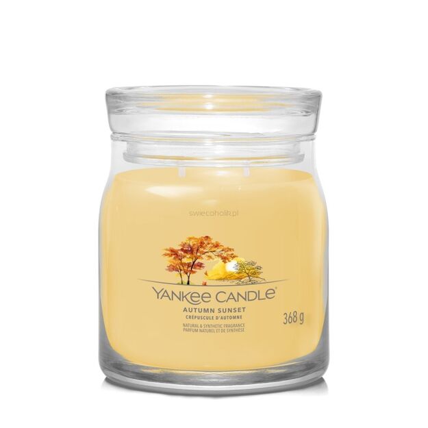 Autumn Sunset - Yankee Candle Signature - średnia świeca z dwoma knotami - nowość 2022