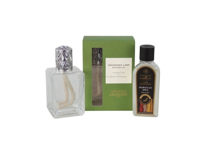 Ashleigh & Burwood Obsidian Clear - zestaw prezentowy lampa katalityczna + Moroccan Spice 250 ml