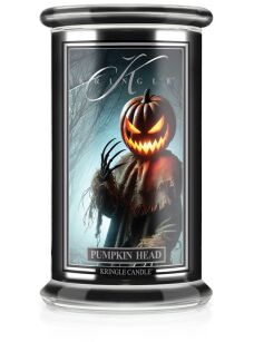 Pumpkin Head - Kringle Candle - duża świeca z dwoma knotami (624g) - seria Halloween