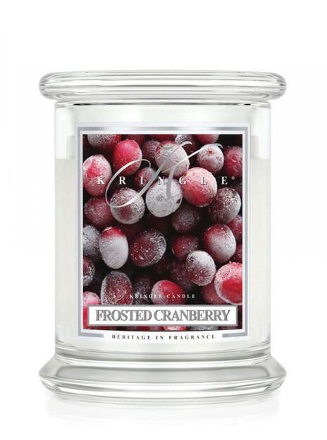 Kringle Candle - Frosted Cranberry - średna świeca zapachowa (454) z 2 knotami