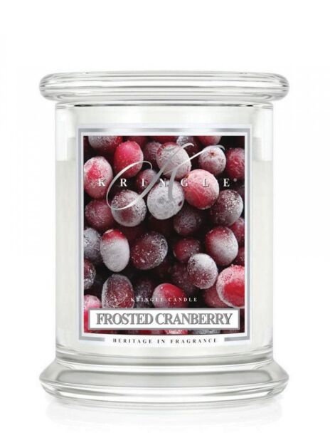 Kringle Candle - Frosted Cranberry - średna świeca zapachowa (454) z 2 knotami