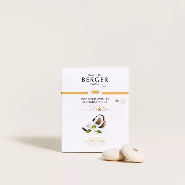 Maison Berger Coconut Monoi - wkład zapachowy do dyfuzora samochodowego 2 szt.
