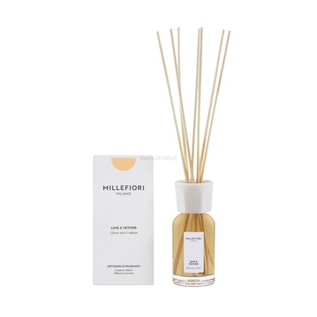 Lime & Vetiver- Millefiori- dyfuzor zapachowy z patyczkami  100 ml