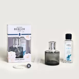 Zestaw prezentowy - Maison Berger - lampa katalityczna Aroma Happy Grey + esencja Aroma Happy 250 ml