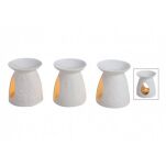 Kominek do woskow i olejków: G.Wurm biały kwiaty - koliber - 2