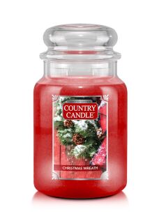 Christmas Wreath - Country Candle - duża świeca zapachowa z dwoma knotami (737g)