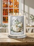 Kringle Candle White Pumpkin & Sage - duża świeca zapachowa 3 knoty 624 g - 2