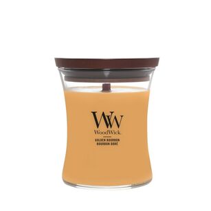 Golden Bourbon - Woodwick - średnia świeca zapachowa z drewnianym knotem - nowość 2025